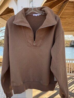 Good American Half Zip Pullover NWT